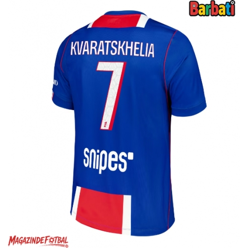 Paris Saint-Germain Khvicha Kvaratskhelia #7 Tricou Fotbal Replică 2026-27 Barbati Acasa Paris Saint-Germain Khvicha Kvaratskhelia #7 Tricou Fotbal Replică 2026-27 Barbati Acasa